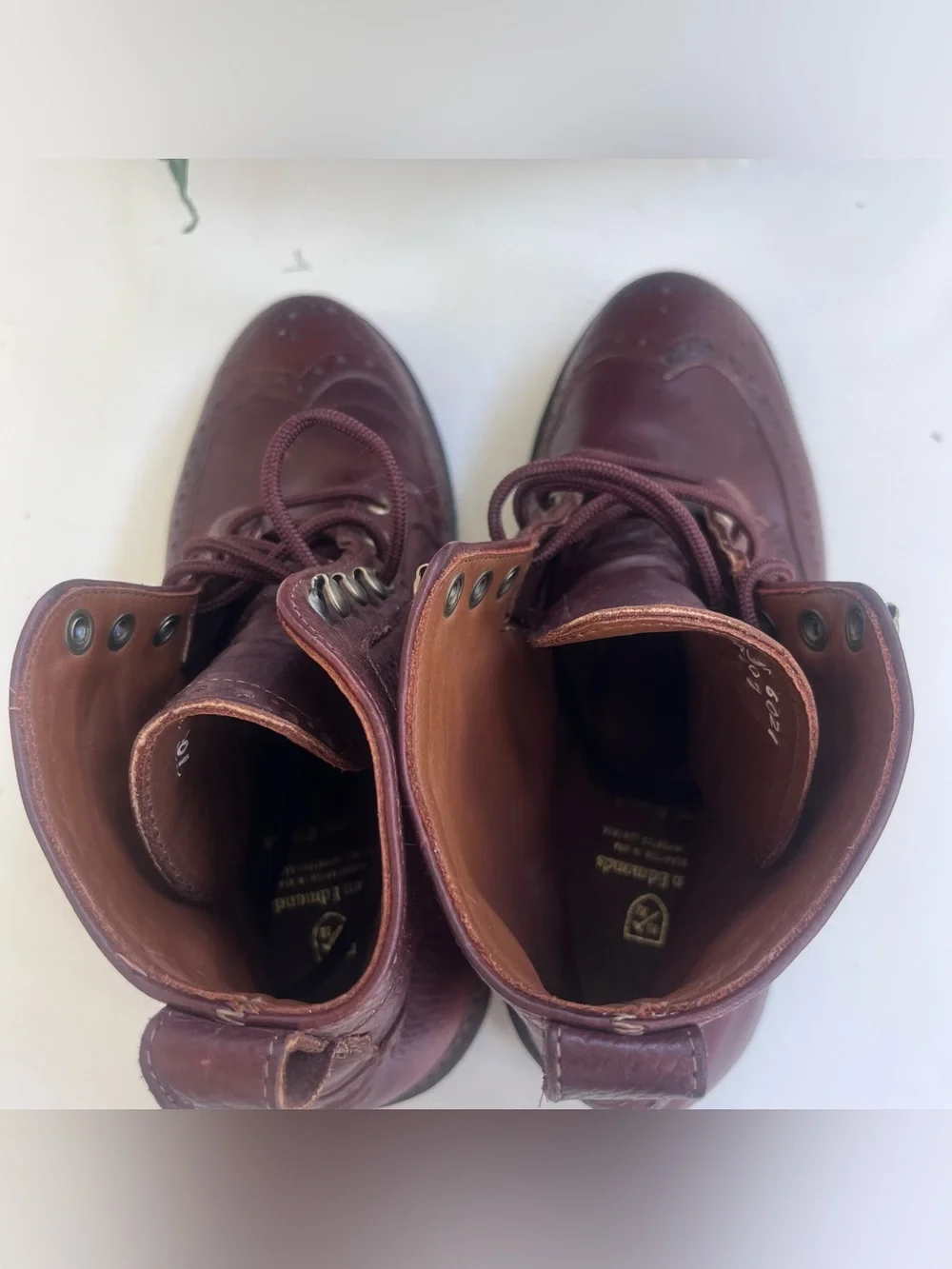 Allen Edmonds 10,5 3E LONG BRANCH Brown Leather Wingtip Ankle Dress Boots $400